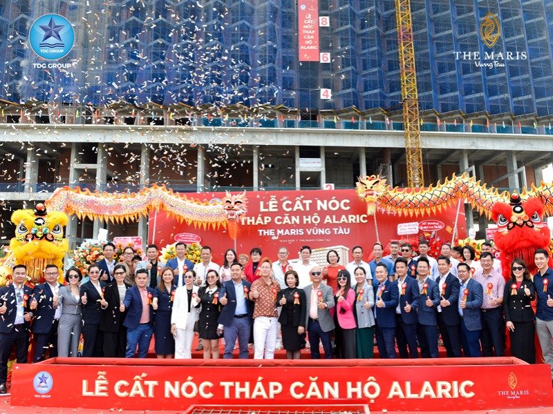 TDG Group cất nóc tháp căn hộ Alaric – niềm tự hào của The Maris Vũng Tàu